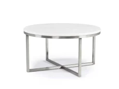 Esme Round Coffee Table In Snowfall