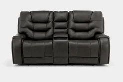 Estilo 2 Power Console Loveseat In Canyon Gray