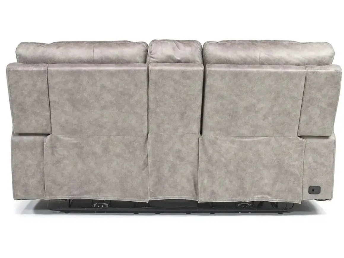 Estilo 2 Power Console Loveseat In Canyon Gray