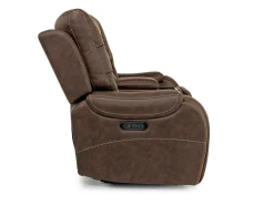 Estilo 2 Power Console Loveseat In Canyon Gray