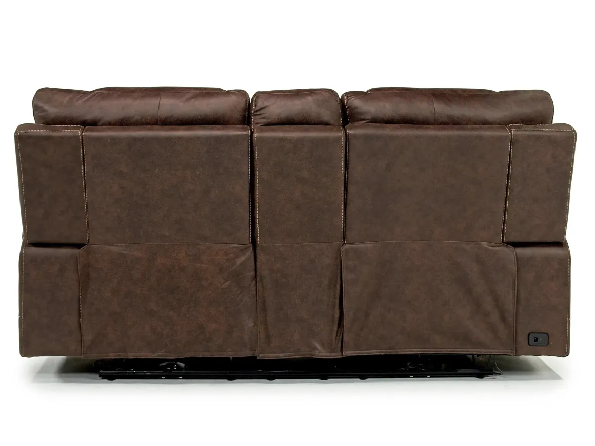 Estilo 2 Power Console Loveseat In Canyon Gray