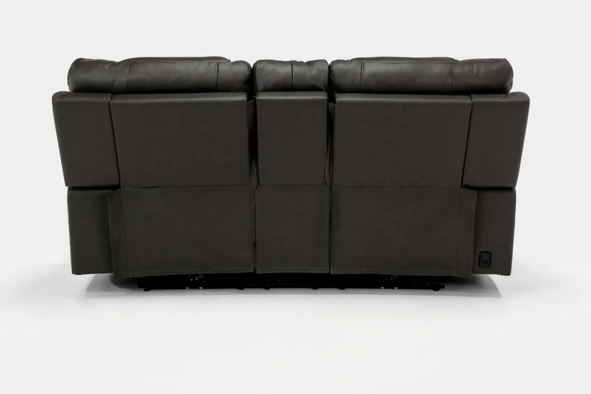 Estilo 2 Power Console Loveseat In Canyon Gray