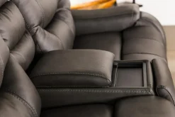 Estilo 2 Power Console Loveseat In Canyon Gray