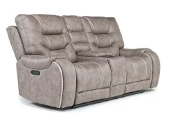 Estilo 2 Power Console Loveseat In Canyon Gray