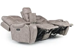Estilo 2 Power Console Loveseat In Canyon Gray