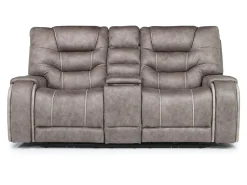 Estilo 2 Power Console Loveseat In Canyon Gray