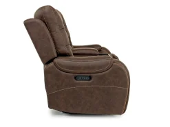 Estilo 2 Power Console Loveseat In Canyon Gray