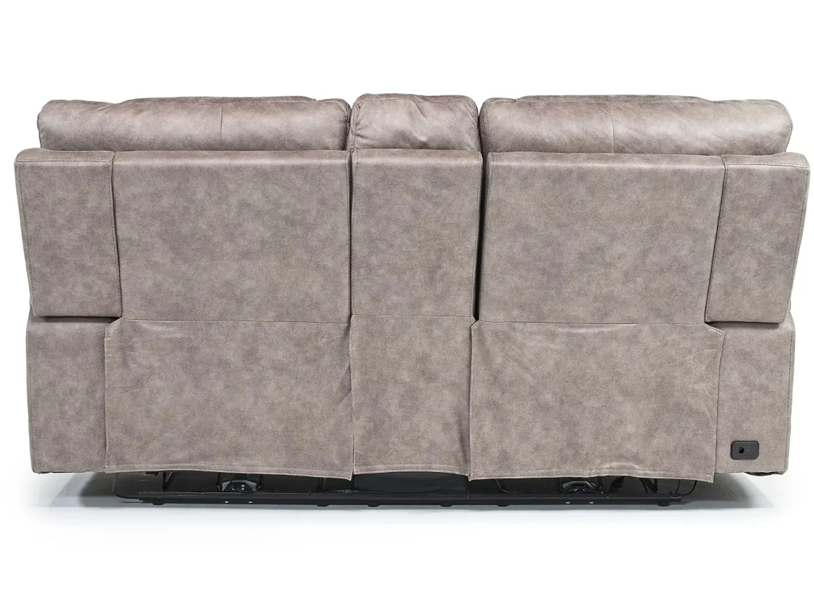 Estilo 2 Power Console Loveseat In Canyon Gray