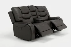 Estilo 2 Power Console Loveseat In Canyon Gray