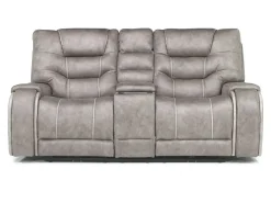 Estilo 2 Power Console Loveseat In Canyon Gray