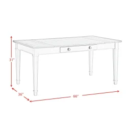 Farmington Dining Table In Medium Brown/Washed Stone