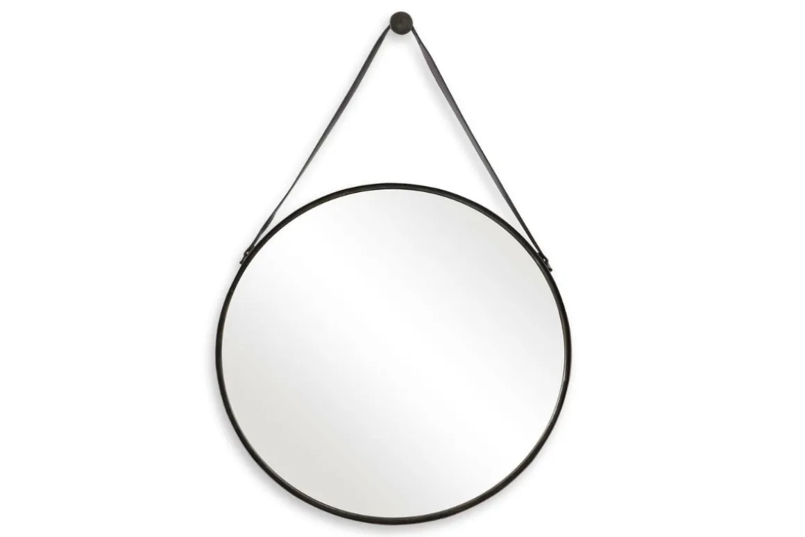 Faux Accent Mirror In Black