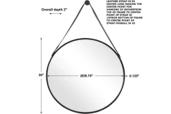 Faux Accent Mirror In Black