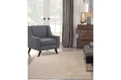 Faux Mink Luxe Rug In Ivory, 5’ X 8’