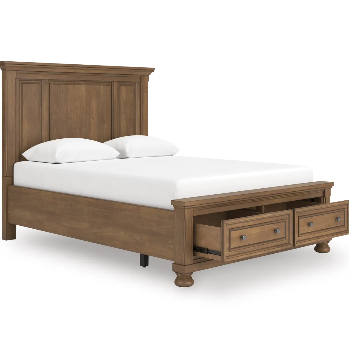 Feddinger Panel Bed With Storage In Medium Brown, Queen