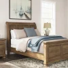 Feddinger Sleigh Bed In Medium Brown, Queen