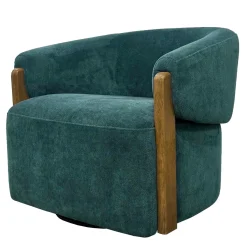 Finley Swivel Chair In Rust