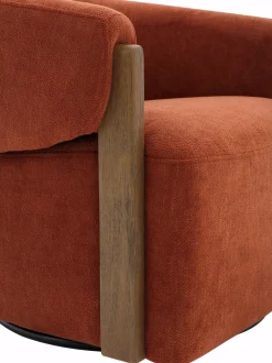 Finley Swivel Chair In Rust