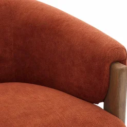 Finley Swivel Chair In Rust
