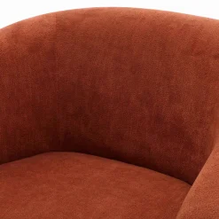 Finley Swivel Chair In Rust