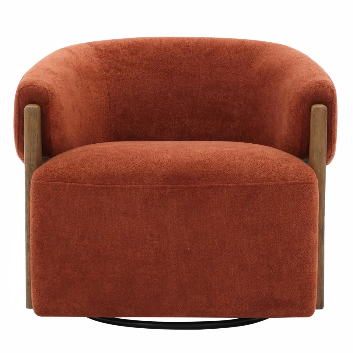 Finley Swivel Chair In Rust