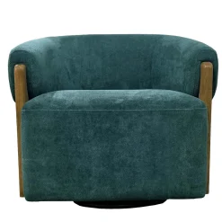 Finley Swivel Chair In Rust