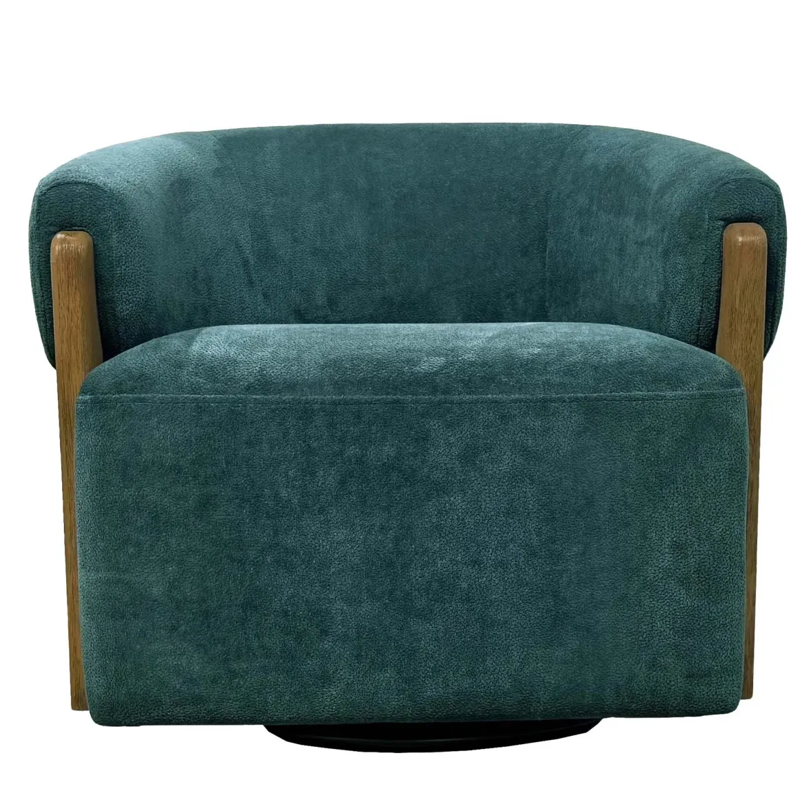 Finley Swivel Chair In Rust