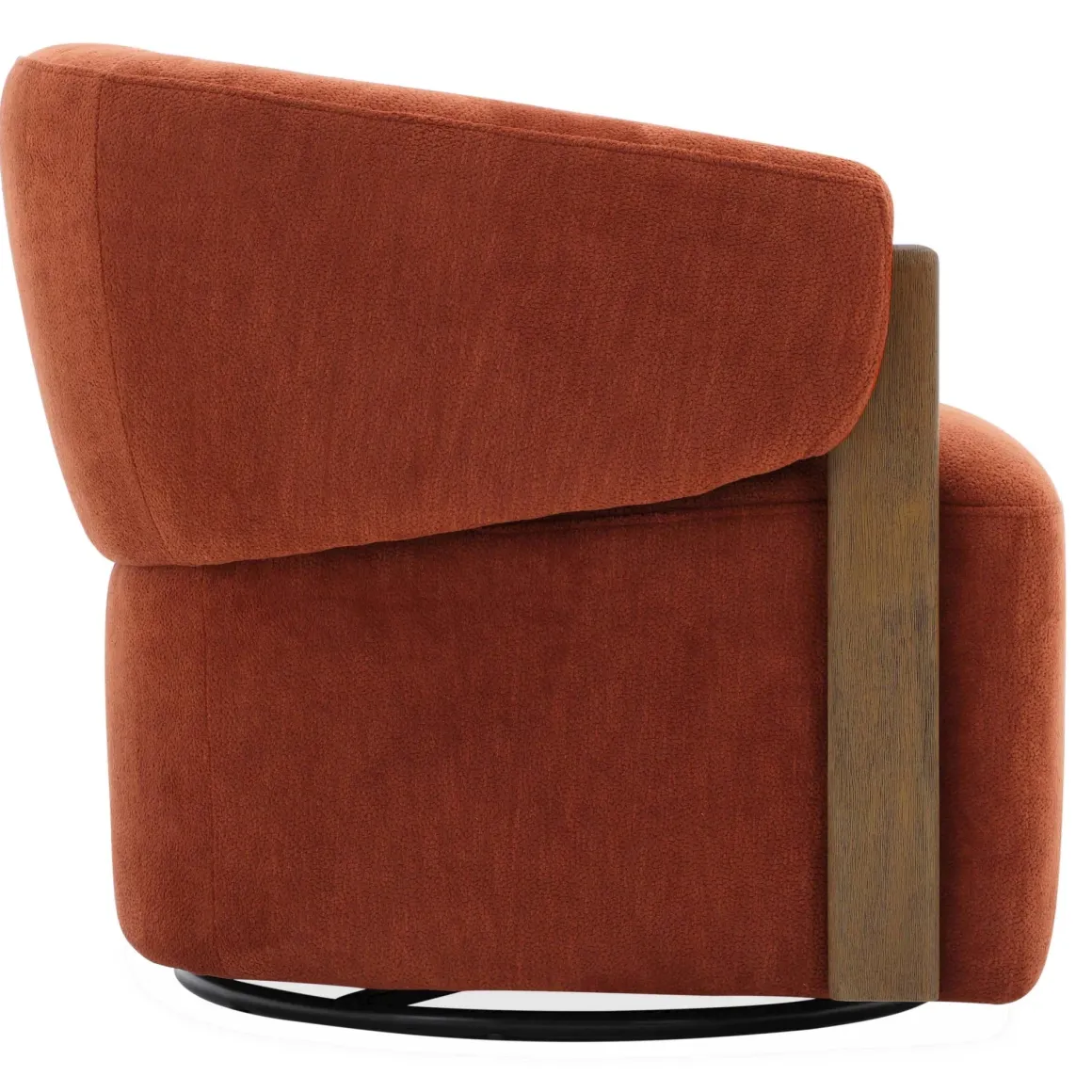 Finley Swivel Chair In Rust