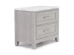 Fiona Storage Bed, Dresser, Mirror & Nightstand In Mist Gray, Queen
