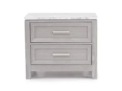 Fiona Storage Bed, Dresser, Mirror & Nightstand In Mist Gray, Queen