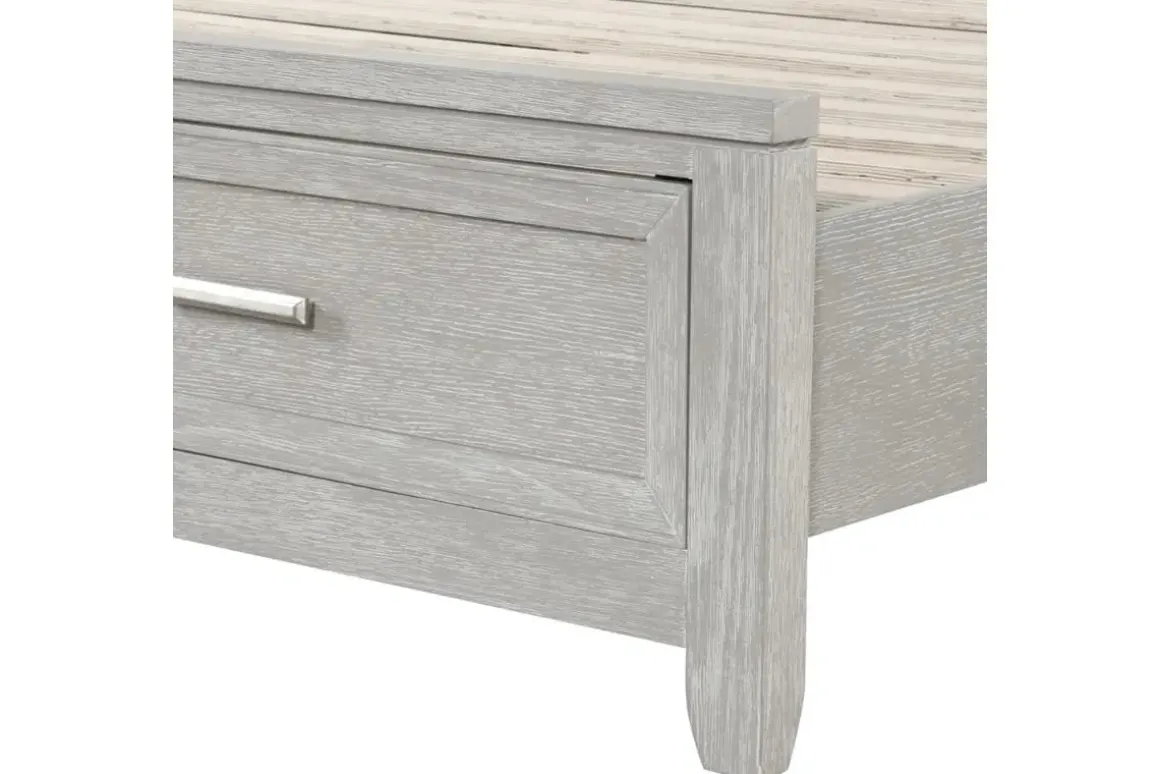 Fiona Storage Bed In Mist Gray, Queen