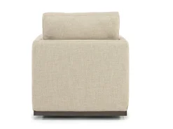 Flax Swivel Chair In Coffee Leather