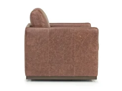 Flax Swivel Chair In Coffee Leather