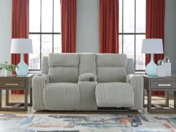 Forest Lake 2 Power Console Loveseat In Alloy