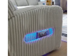 Forest Lake 2 Power Console Loveseat In Alloy