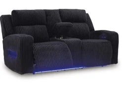 Forest Lake 2 Power Console Loveseat In Alloy