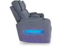 Forest Lake 2 Power Console Loveseat In Alloy