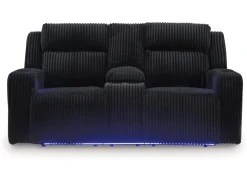 Forest Lake 2 Power Console Loveseat In Alloy