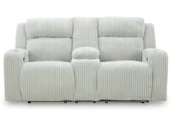 Forest Lake 2 Power Console Loveseat In Alloy