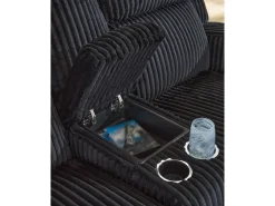 Forest Lake 2 Power Console Loveseat In Alloy