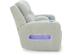 Forest Lake 2 Power Console Loveseat In Alloy