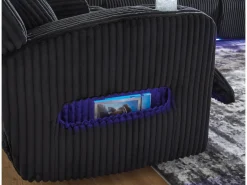 Forest Lake 2 Power Sofa W/ Drop Down Table In Alloy