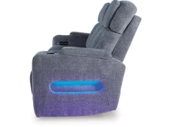 Forest Lake 2 Power Sofa W/ Drop Down Table In Alloy