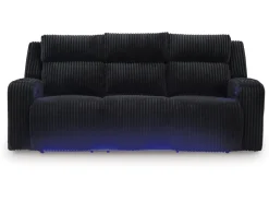 Forest Lake 2 Power Sofa W/ Drop Down Table In Alloy