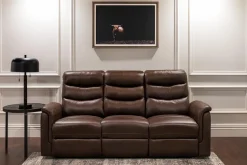 Forte Reclining Sofa In Dark Brown