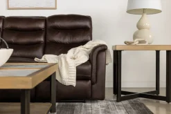 Forte Reclining Sofa In Dark Brown