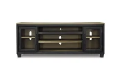 Foyland Media Console In Black/Brown