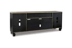 Foyland Media Console In Black/Brown