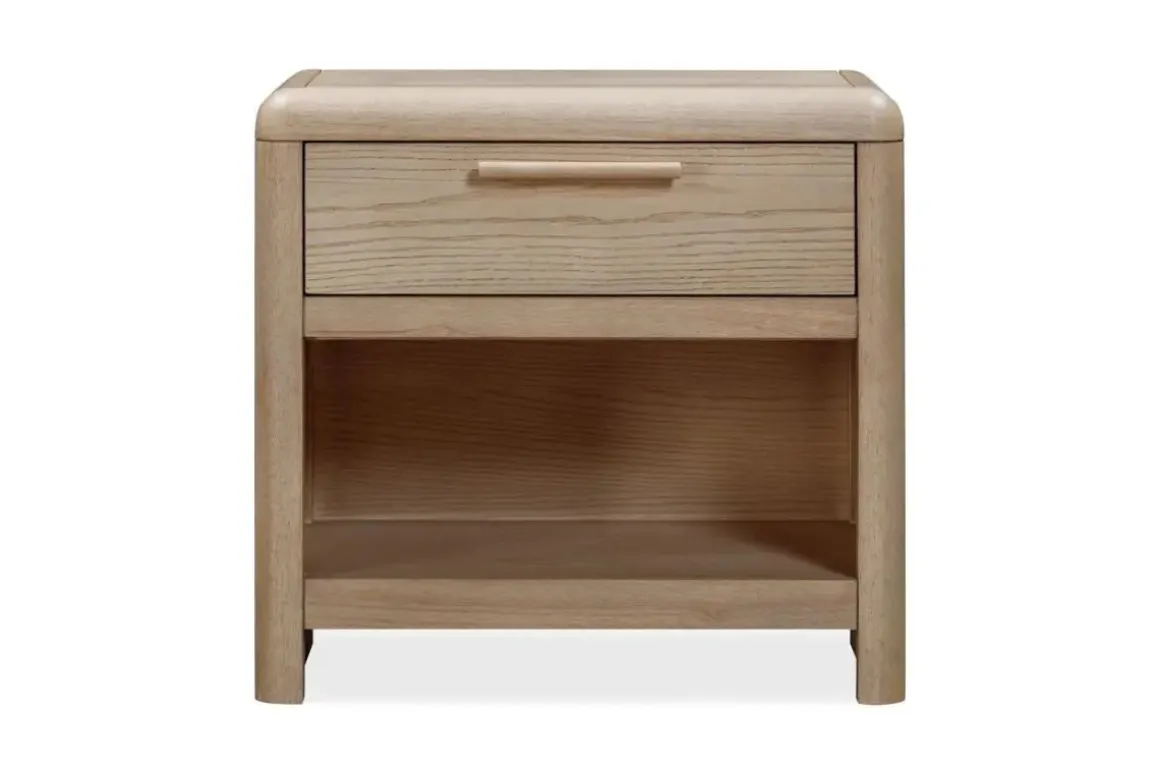 Furano Channel Upholstered Panel Bed, Dresser, Mirror & Nightstand In Ginger, Full