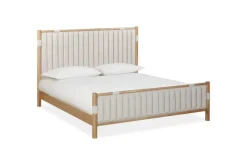 Furano Channel Upholstered Panel Bed, Dresser, Mirror & Nightstand In Ginger, Full
